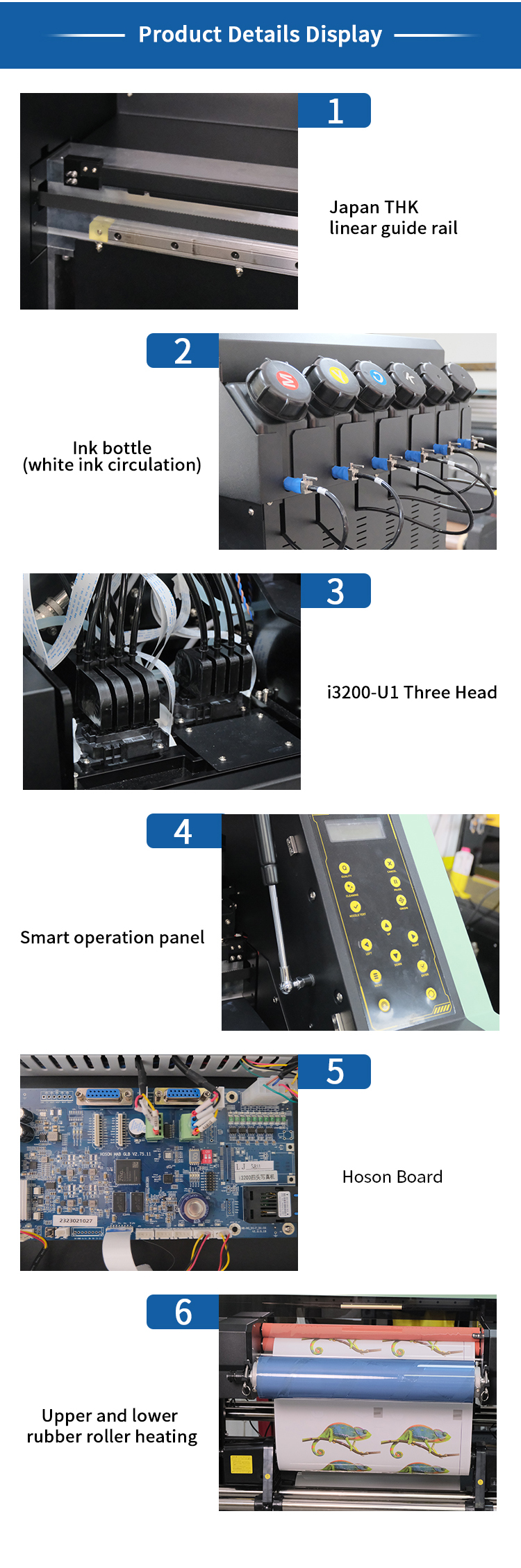 Detalhe UV da impressora dtf de 60cm